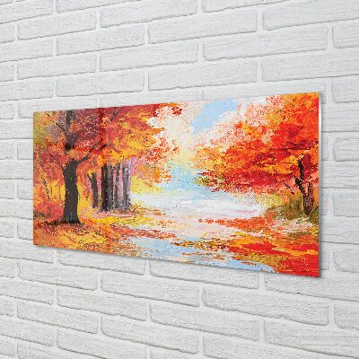 Quadro vetro Foglie d'autunno