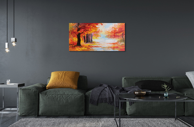 Quadro vetro Foglie d'autunno