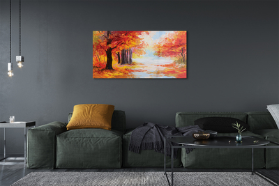 Quadro vetro Foglie d'autunno