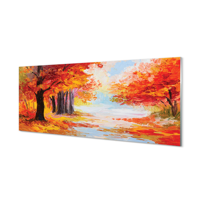 Quadro vetro Foglie d'autunno