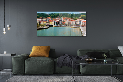 Quadro vetro Spagna città montagne fiume