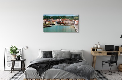 Quadro vetro Spagna città montagne fiume