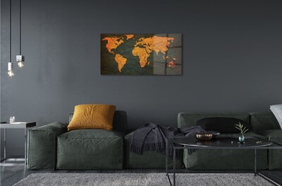 Quadro in vetro Mappa d'oro