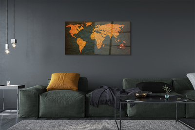 Quadro in vetro Mappa d'oro