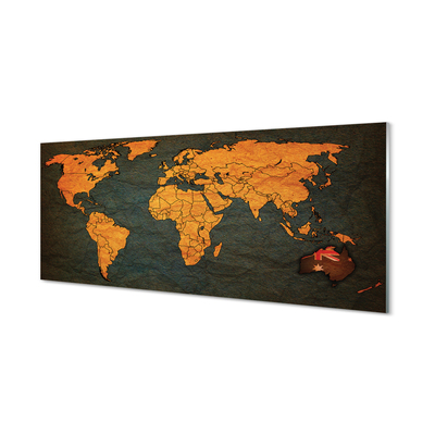 Quadro in vetro Mappa d'oro