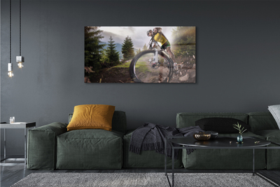 Quadro in vetro Mountain bike cloud