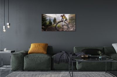 Quadro in vetro Mountain bike cloud