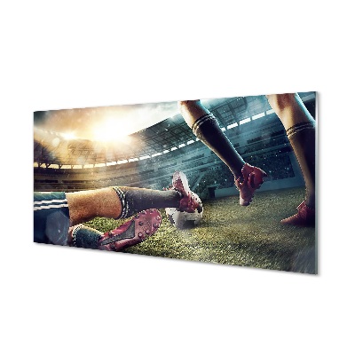 Quadro di vetro Ingorghi allo stadio del pallone