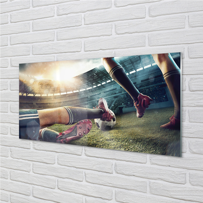 Quadro di vetro Ingorghi allo stadio del pallone