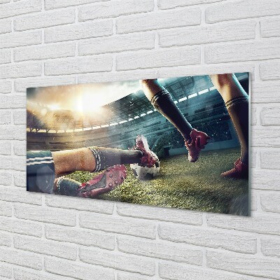 Quadro di vetro Ingorghi allo stadio del pallone