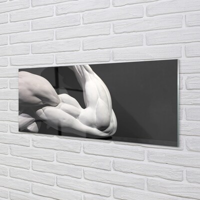 Quadro su vetro Muscoli in bianco e nero