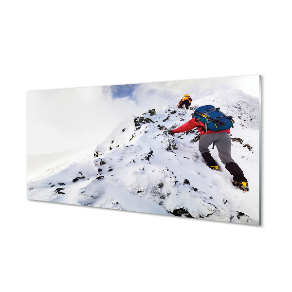 Quadro su vetro Arrampicata in montagna