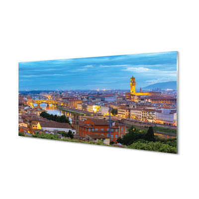 Quadro su vetro Italia panorama del tramonto