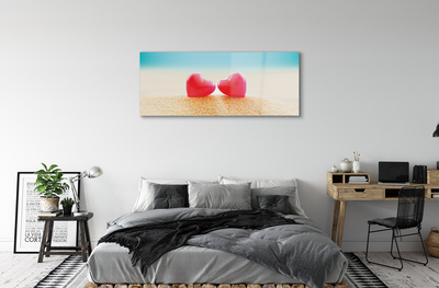 Quadro di vetro Mare di cuori