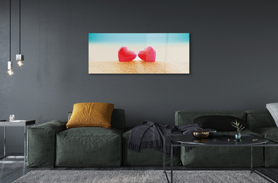 Quadro di vetro Mare di cuori