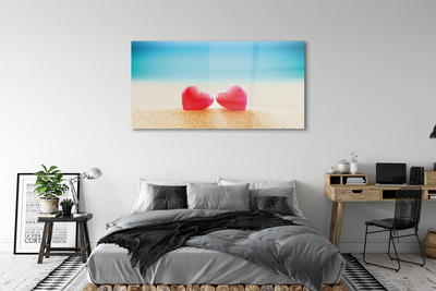 Quadro di vetro Mare di cuori