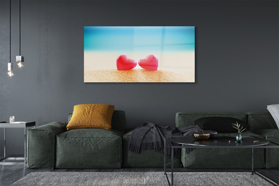 Quadro di vetro Mare di cuori