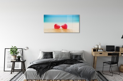 Quadro di vetro Mare di cuori