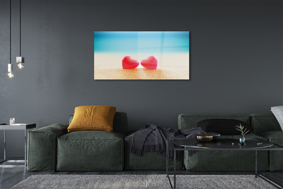 Quadro di vetro Mare di cuori