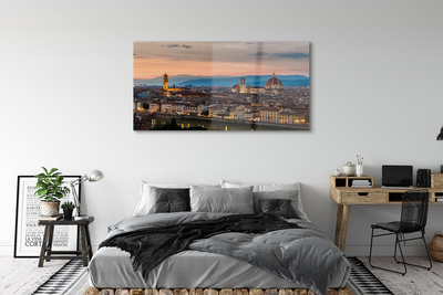 Quadro su vetro Italia panorama delle montagne cattedrale