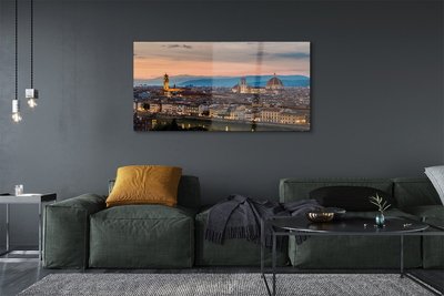 Quadro su vetro Italia panorama delle montagne cattedrale