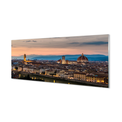 Quadro su vetro Italia panorama delle montagne cattedrale