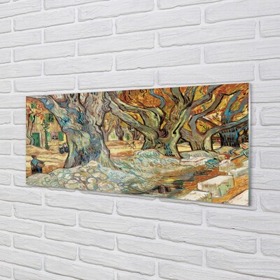 Quadro di vetro Riparare la strada - vincent van gogh