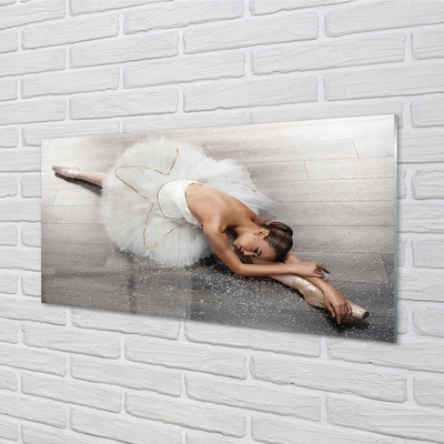 Quadro in vetro Ballerina donna in abito bianco