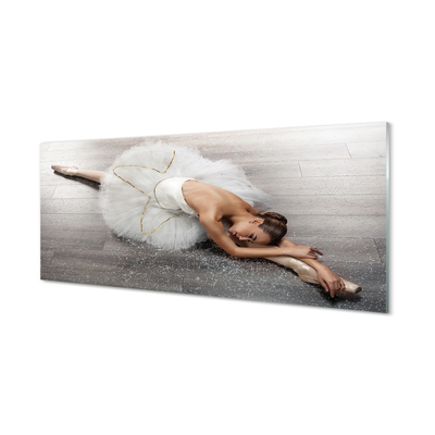 Quadro in vetro Ballerina donna in abito bianco