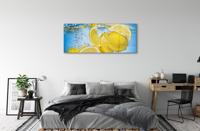 Quadro su vetro Limoni in acqua