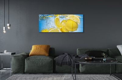 Quadro su vetro Limoni in acqua