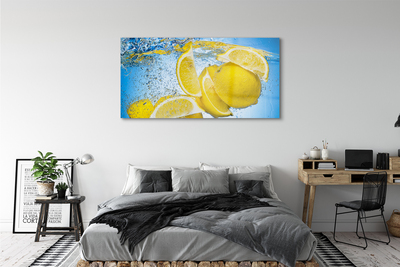 Quadro su vetro Limoni in acqua