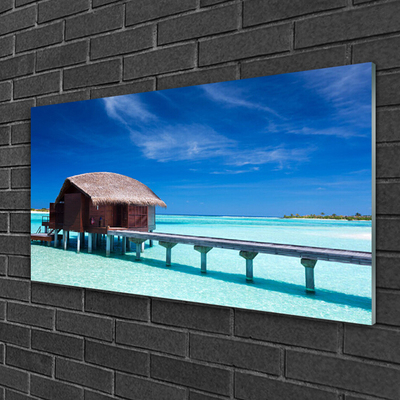 Quadro in vetro Casa sulla spiaggia Architettura