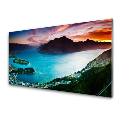 Quadro in vetro Paesaggio delle montagne della penisola