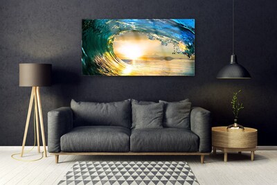 Quadro di vetro Onda Mare Ovest Natura