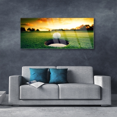 Quadro in vetro Pallina da golf Nature Grass