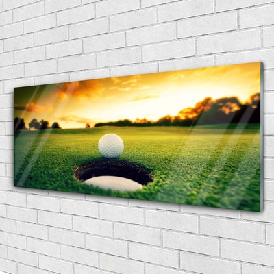 Quadro in vetro Pallina da golf Nature Grass