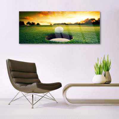 Quadro in vetro Pallina da golf Nature Grass