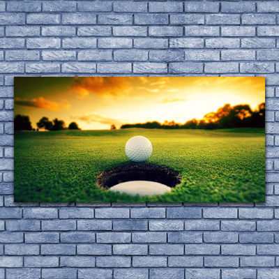 Quadro in vetro Pallina da golf Nature Grass