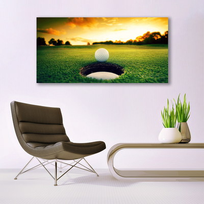 Quadro in vetro Pallina da golf Nature Grass