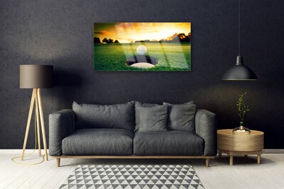 Quadro in vetro Pallina da golf Nature Grass