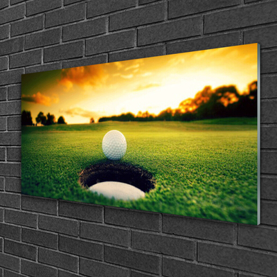 Quadro in vetro Pallina da golf Nature Grass