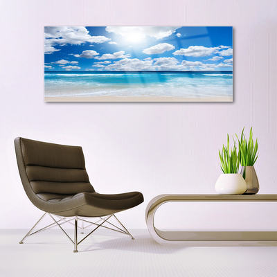 Quadro in vetro Mare Spiaggia Nuvole Paesaggio