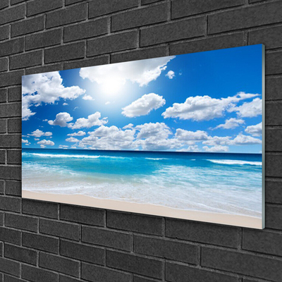 Quadro in vetro Mare Spiaggia Nuvole Paesaggio