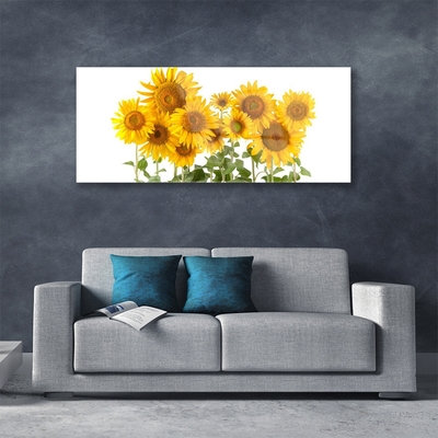 Quadro vetro Piantare i girasoli