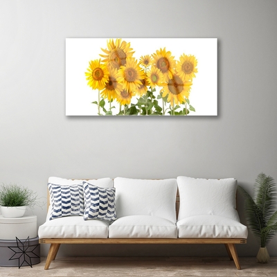 Quadro vetro Piantare i girasoli