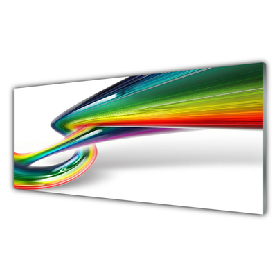Quadro di vetro Arte astratta dell'arcobaleno