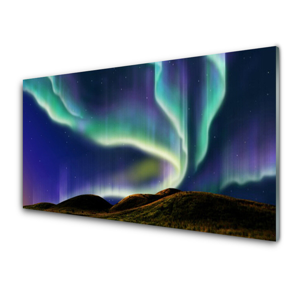 Quadro su vetro Paesaggio dell'Aurora Boreale