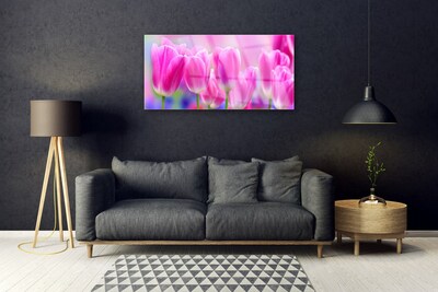 Quadro vetro Tulipani per il muro