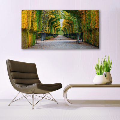 Quadro su vetro Parco Giardino Naturale d'Autunno